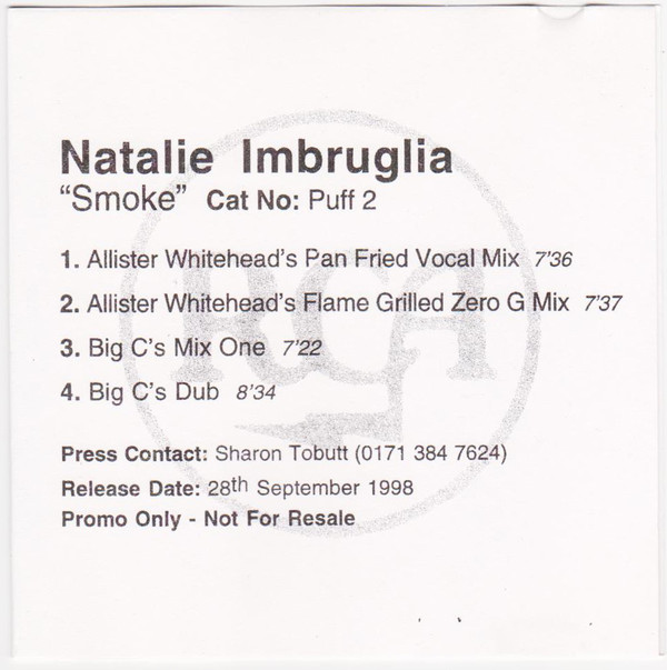 Accords et paroles Smoke Natalie Imbruglia