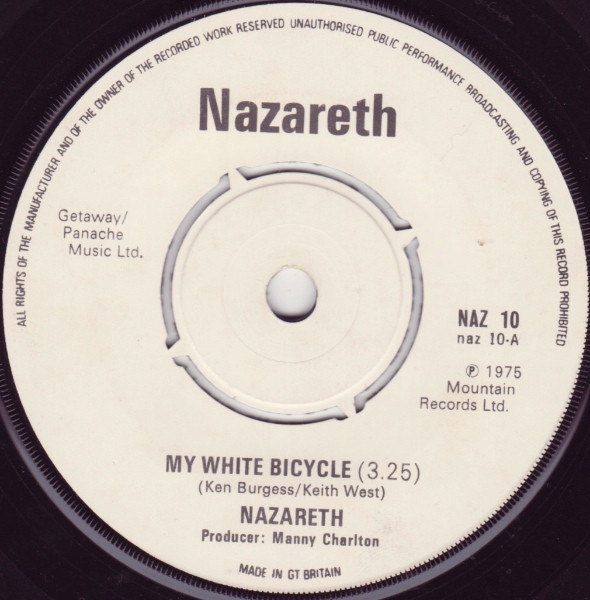 Accords et paroles My White Bicycle Nazareth
