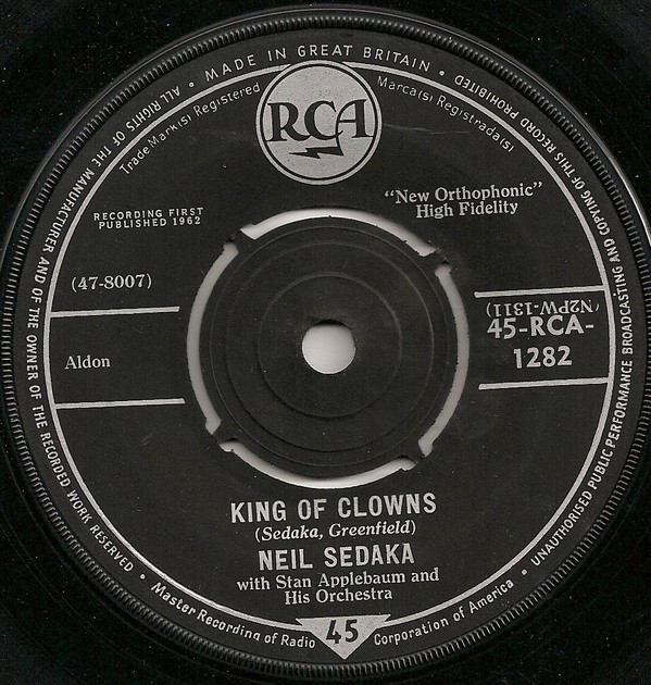 Accords et paroles King Of Clowns Neil Sedaka