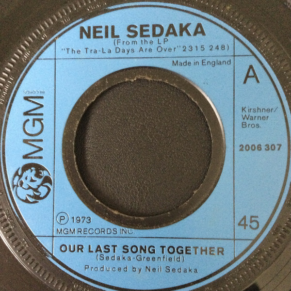 Accords et paroles Our Last Song Together Neil Sedaka