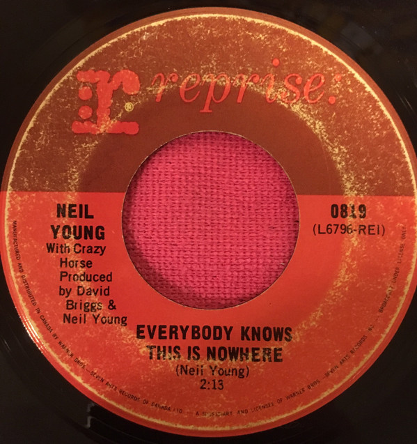 Accords et paroles Everybody Knows this Is Nowhere Neil Young