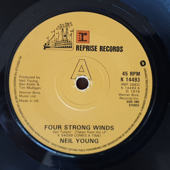 Accords et paroles Four strong winds Neil Young