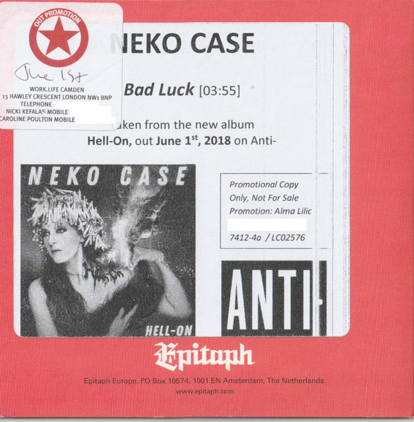 Accords et paroles Bad Luck Neko Case