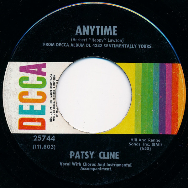 Accords et paroles Anytime Patsy Cline