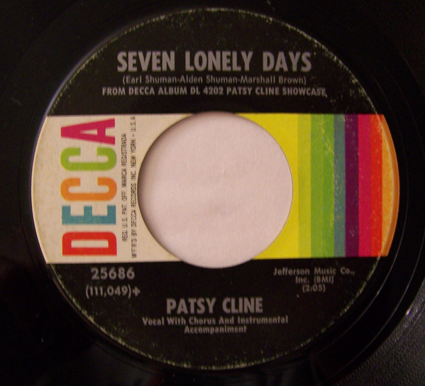 Accords et paroles Seven Lonely Days Patsy Cline