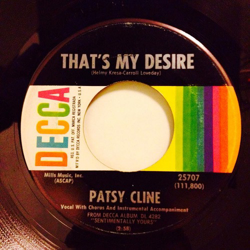 Accords et paroles Thats My Desire Patsy Cline