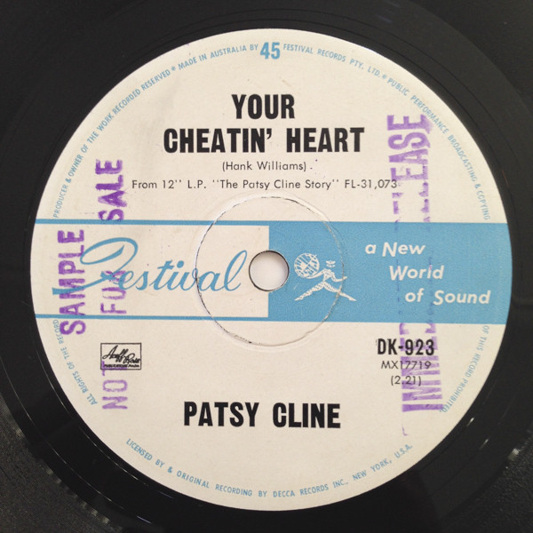 Accords et paroles Your Cheatin Heart Patsy Cline
