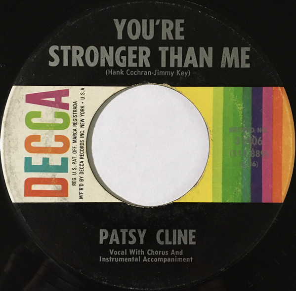 Accords et paroles Youre Stronger Than Me Patsy Cline
