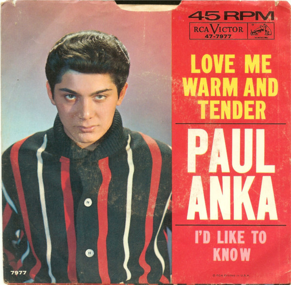 Accords et paroles Love me warm and tender Paul Anka