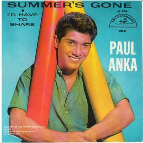 Accords et paroles Summers Gone Paul Anka