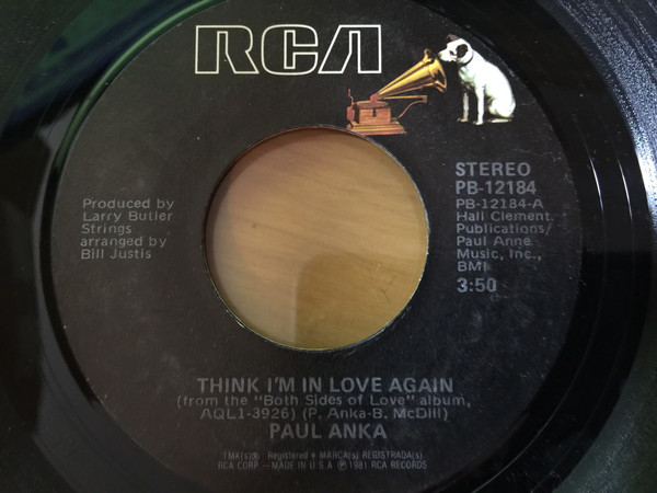 Accords et paroles Think Im In Love Again Paul Anka