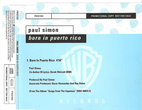 Accords et paroles Born In Puerto Rico Paul Simon