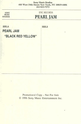 Accords et paroles Black Red Yellow Pearl Jam