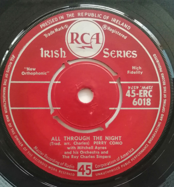 Accords et paroles All Through The Night Perry Como