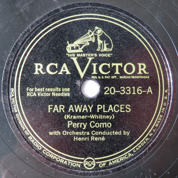 Accords et paroles Far Away Places Perry Como
