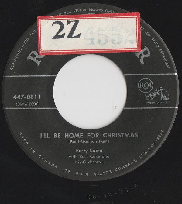 Accords et paroles I'll Be Home For Christmas Perry Como