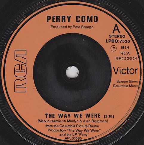 Accords et paroles The Way We Were Perry Como