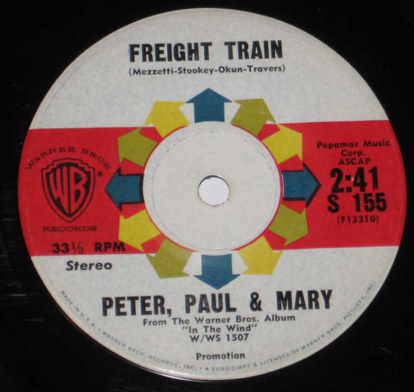 Accords et paroles Freight Train Peter, Paul and Mary