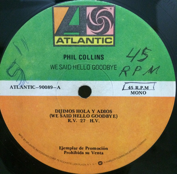 Accords et paroles We Said Hello Goodbye Phil Collins