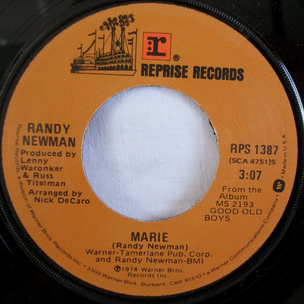 Accords et paroles Marie Randy Newman