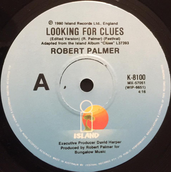 Accords et paroles Looking For Clues Robert Palmer