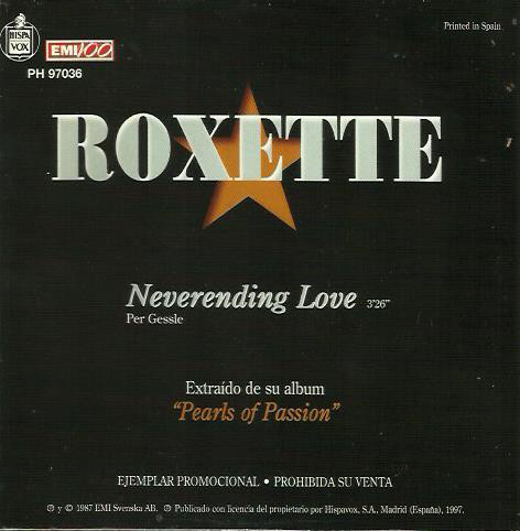 Accords et paroles Neverending Love Roxette