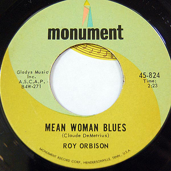 Accords et paroles Mean Woman Blues Roy Orbison