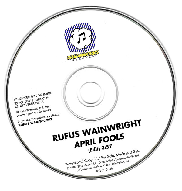 Accords et paroles April Fools Rufus Wainwright