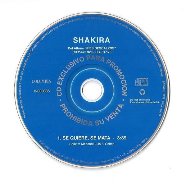 Accords et paroles Se Quiere, Se Mata Shakira