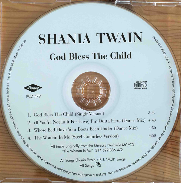 Accords et paroles God Bless The Child Shania Twain