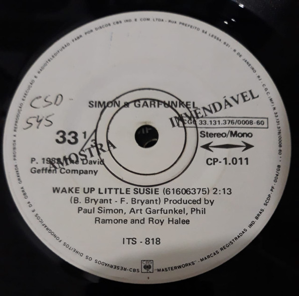 Accords et paroles Wake Up Little Susie Simon & Garfunkel