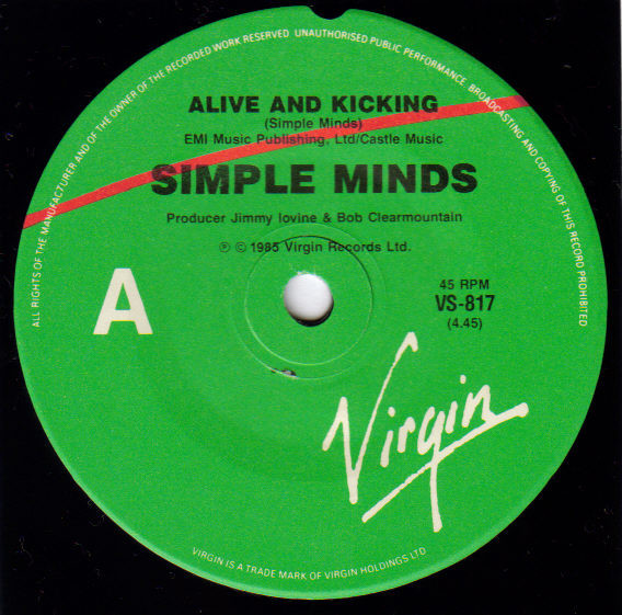 Accords et paroles Alive And Kicking Simple Minds