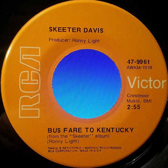Accords et paroles Bus Fare To Kentucky Skeeter Davis