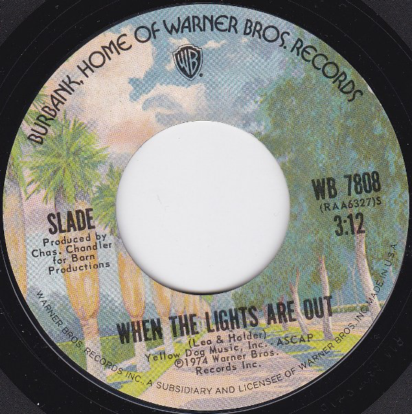 Accords et paroles When The Lights Are Out Slade