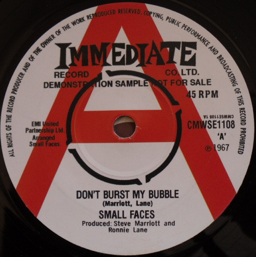 Accords et paroles Dont Burst My Bubble Small Faces