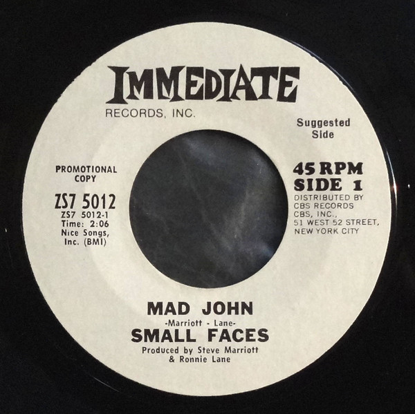 Accords et paroles Mad John Small Faces