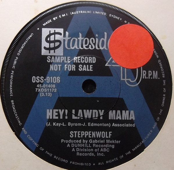 Accords et paroles Hey Lawdy Mama Steppenwolf