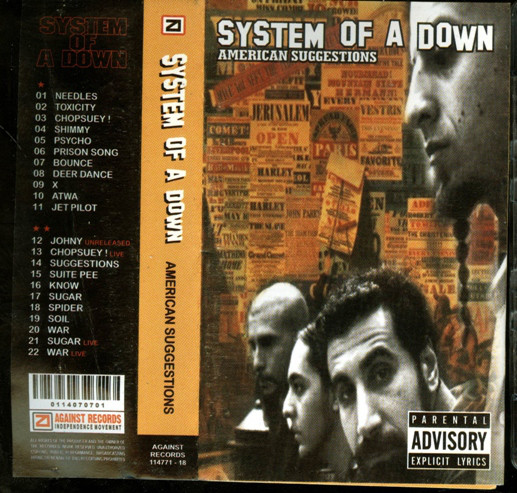 Accords et paroles Suggestions System Of A Down