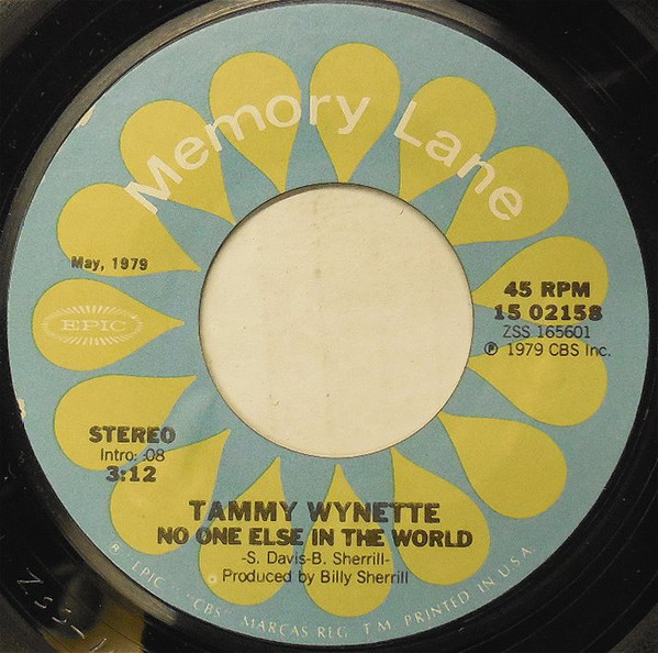 Accords et paroles No One Else In The World Tammy Wynette