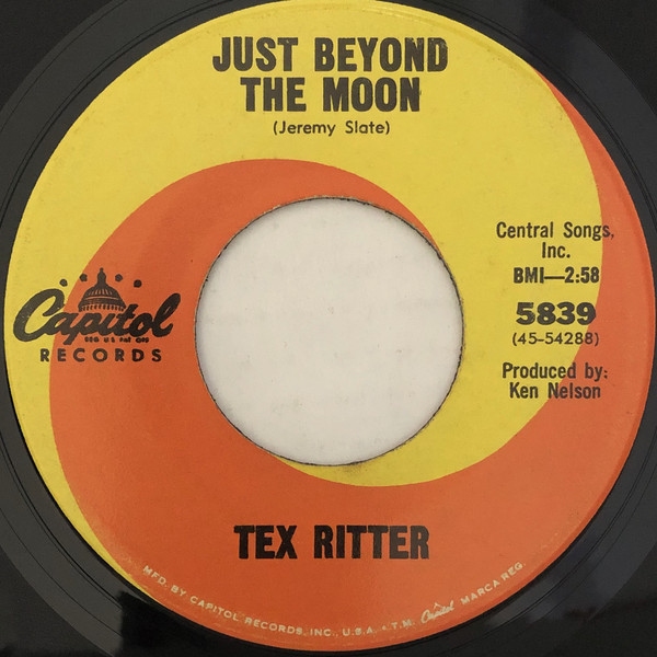 Accords et paroles Just Beyond The Moon Tex Ritter