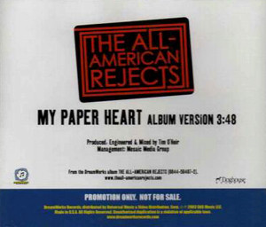 Accords et paroles My Paper Heart The All-American Rejects