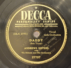 Accords et paroles Daddy The Andrews Sisters