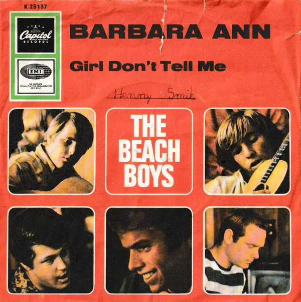 Accords et paroles Girl Dont Tell Me The Beach Boys