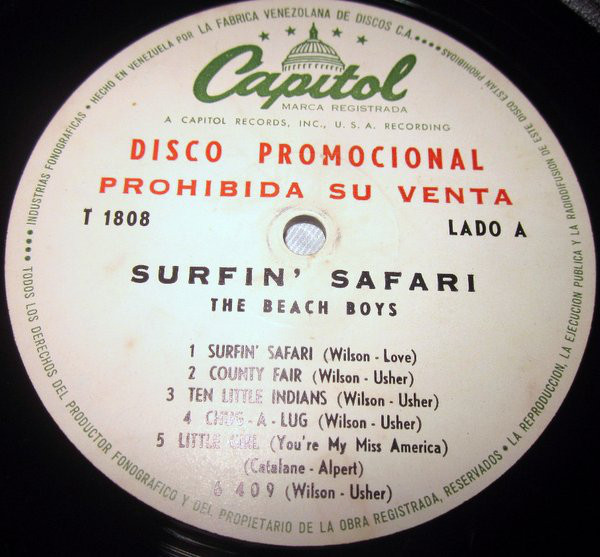 Accords et paroles Surfin' Safari The Beach Boys