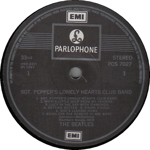 Accords et paroles Sgt Pepper's Lonely Hearts Club Band The Beatles