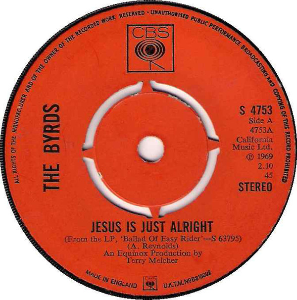 Accords et paroles Jesus Is Just Alright The Byrds