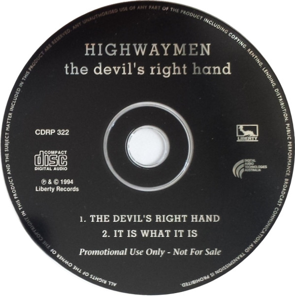 Accords et paroles The Devils Right Hand The Highwaymen