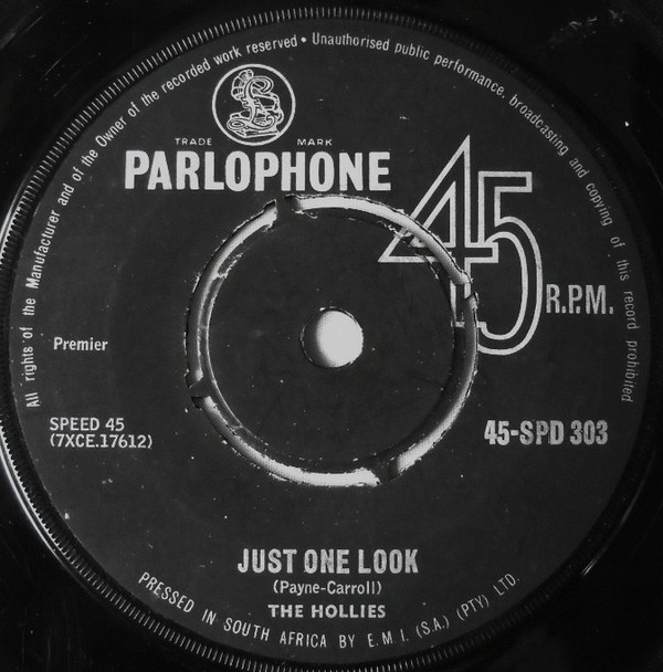 Accords et paroles Just One Look The Hollies