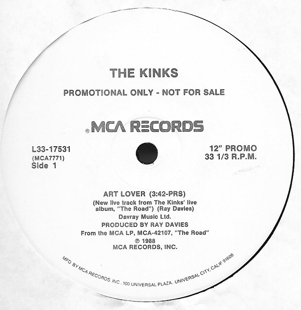 Accords et paroles Art Lover The Kinks