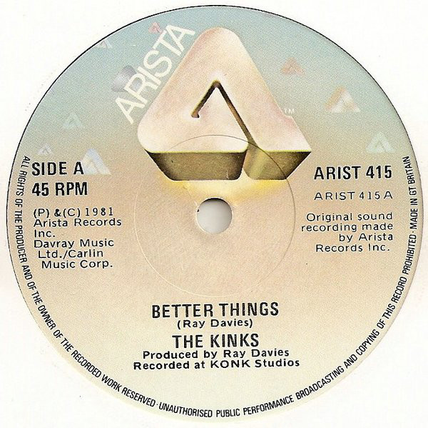 Accords et paroles Better Things The Kinks